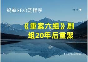 《重案六组》剧组20年后重聚