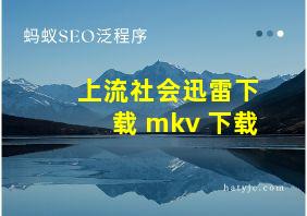 上流社会迅雷下载 mkv 下载