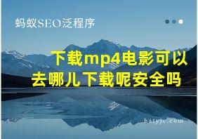 下载mp4电影可以去哪儿下载呢安全吗