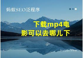 下载mp4电影可以去哪儿下