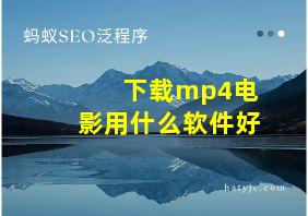 下载mp4电影用什么软件好