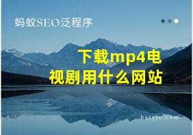 下载mp4电视剧用什么网站