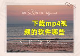 下载mp4视频的软件哪些