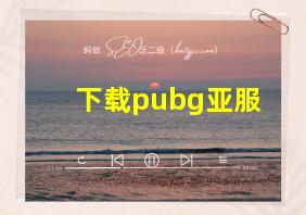 下载pubg亚服