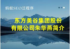 东方美谷集团股份有限公司朱华燕简介