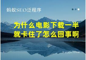 为什么电影下载一半就卡住了怎么回事啊