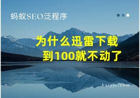 为什么迅雷下载到100就不动了