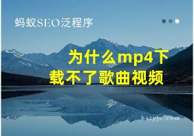 为什么mp4下载不了歌曲视频