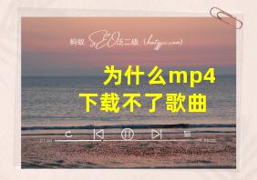 为什么mp4下载不了歌曲