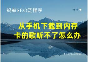 从手机下载到内存卡的歌听不了怎么办