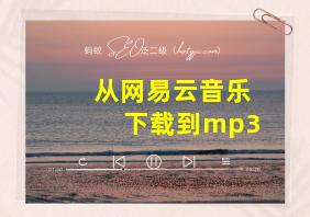 从网易云音乐下载到mp3