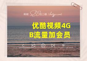 优酷视频4GB流量加会员