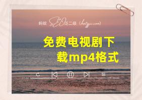 免费电视剧下载mp4格式