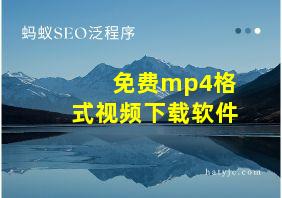 免费mp4格式视频下载软件