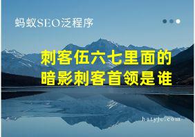 刺客伍六七里面的暗影刺客首领是谁