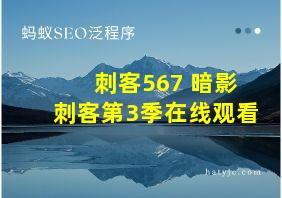 刺客567 暗影刺客第3季在线观看