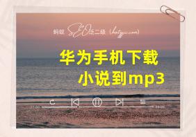 华为手机下载小说到mp3