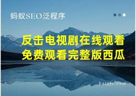 反击电视剧在线观看免费观看完整版西瓜