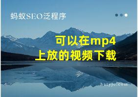 可以在mp4上放的视频下载