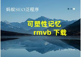 可塑性记忆 rmvb 下载