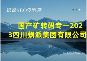 国产矿转码专一2023四川蜗派集团有限公司