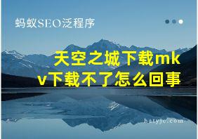 天空之城下载mkv下载不了怎么回事