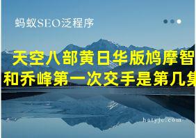 天空八部黄日华版鸠摩智和乔峰第一次交手是第几集