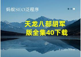 天龙八部胡军版全集40下载