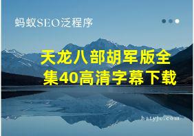 天龙八部胡军版全集40高清字幕下载