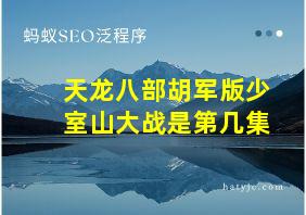 天龙八部胡军版少室山大战是第几集