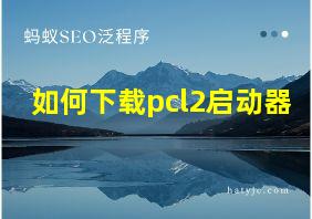 如何下载pcl2启动器