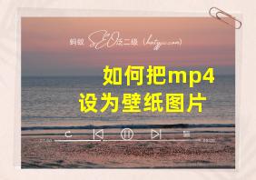 如何把mp4设为壁纸图片