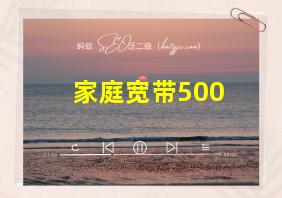 家庭宽带500