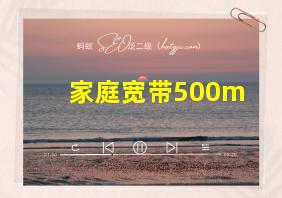 家庭宽带500m