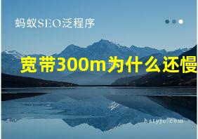 宽带300m为什么还慢