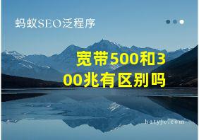 宽带500和300兆有区别吗