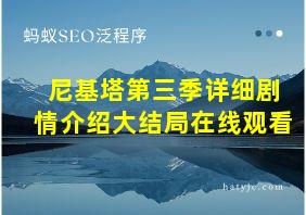 尼基塔第三季详细剧情介绍大结局在线观看