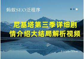 尼基塔第三季详细剧情介绍大结局解析视频