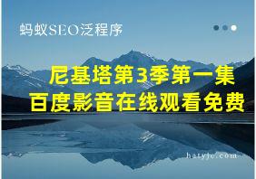 尼基塔第3季第一集百度影音在线观看免费