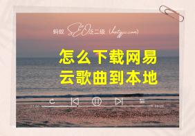 怎么下载网易云歌曲到本地