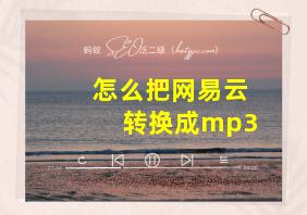 怎么把网易云转换成mp3