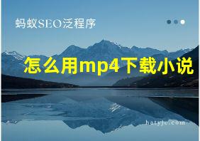 怎么用mp4下载小说