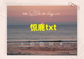 惊鹿txt