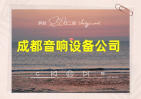 成都音响设备公司