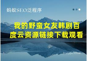 我的野蛮女友韩剧百度云资源链接下载观看