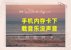 手机内存卡下载音乐没声音