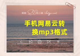 手机网易云转换mp3格式