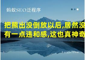 把熊出没倒放以后,居然没有一点违和感,这也真神奇