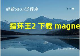 指环王2 下载 magnet