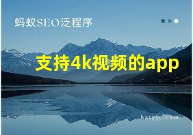 支持4k视频的app